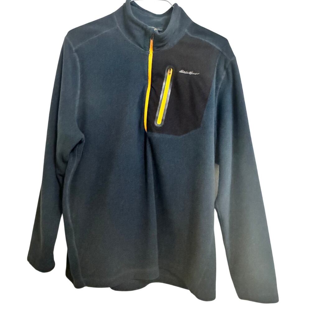 XL Eddie Bauer Men's 1/4 Zip‎ Fleece Pullover with Chest Pocket